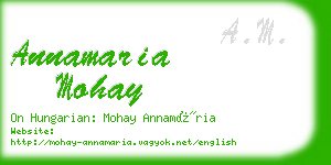 annamaria mohay business card